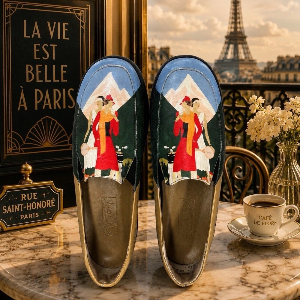 Icon Wearable Art Shoes Brides Les Bains by Léon Benigni Womens Size 7M USA Made - Picture 14 of 14